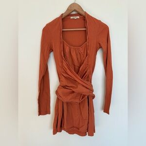 Prairie Underground tunic wrap top size small